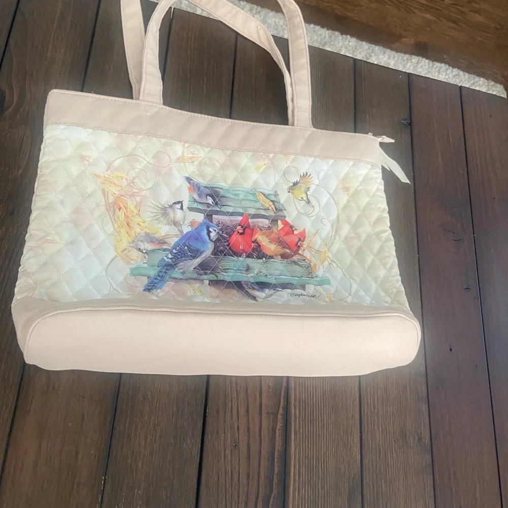 The Bradford Exchange morning grenade quilted tote bag with 2 pouches